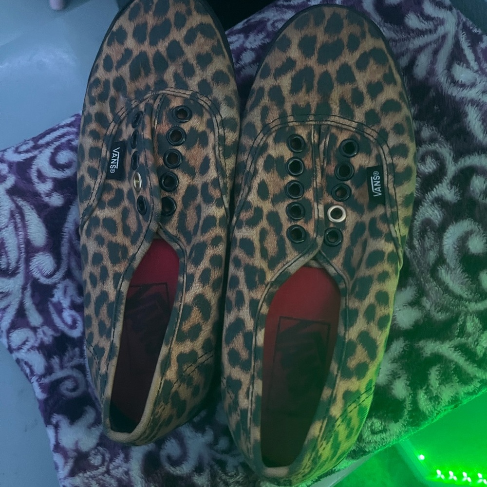 Cheetah print vans